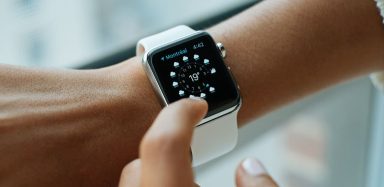 A wearable smart clock.