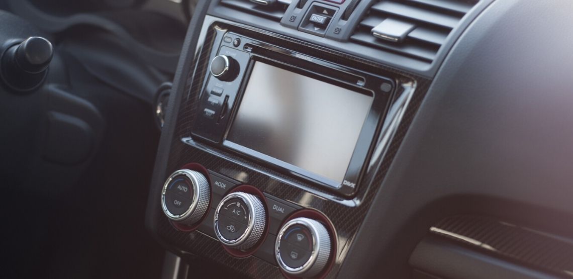 A car dashboard.